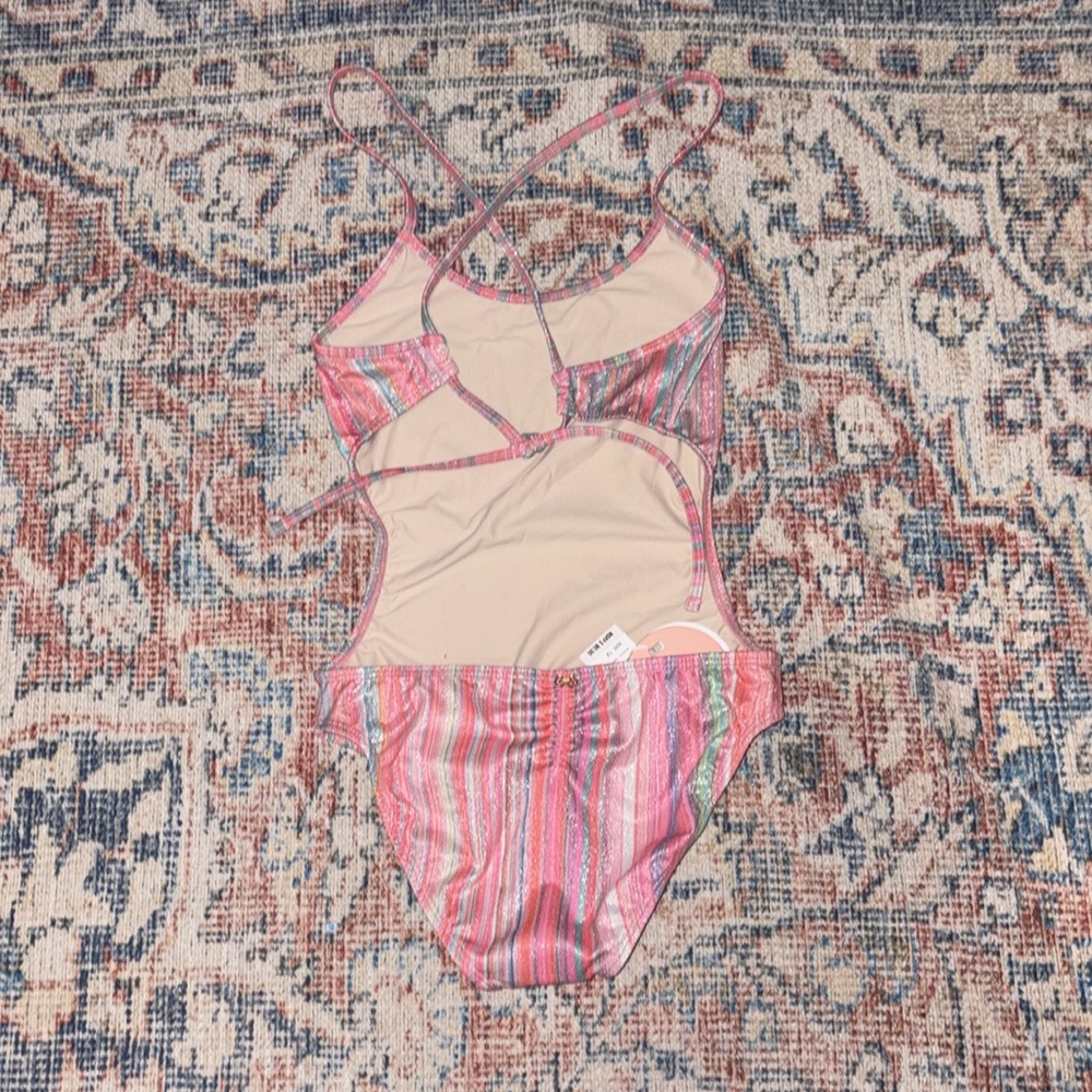 PQ Swim Little Girls Ayah Cutout One Piece Swimsuit SZ 12 NWT - Picture 3 of 4